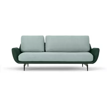 Диван Ispani трехместный ОГОГО (арт.786857), (Экокожа,Ткань/Зеленый,Серый) ОГОГО Обстановочка!