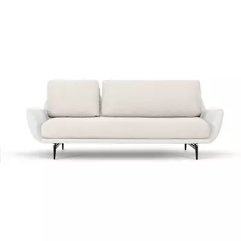 Диван Ispani трехместный ОГОГО (арт.786865), (Ткань,Экокожа/Белый) ОГОГО Обстановочка!