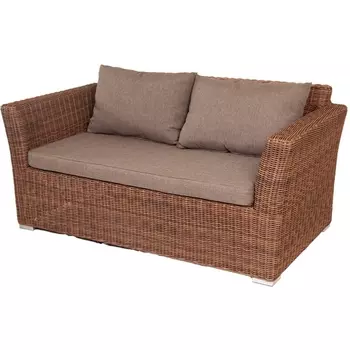 Диван из искусственного ротанга двухместный, цвет коричневый 4SIS Капучино YH-C2130W-3 brown