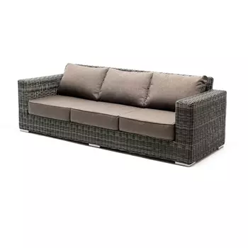 Диван из искусственного ротанга трехместный, цвет графит 4SIS Боно YH-C3515W graphite