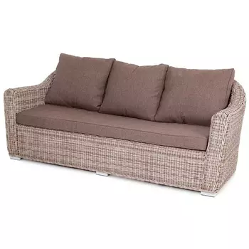 Диван из искусственного ротанга трехместный, цвет серый 4SIS Фабриция YH-C3059W-1 gray