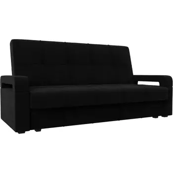 Диван-книжка Гермес лайт (микровельвет черный) Лига Диванов 112751