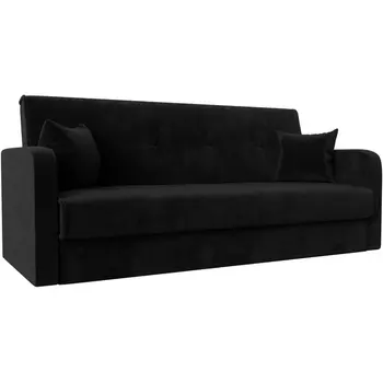 Диван книжка Надежда (велюр черный) Лига Диванов 103077