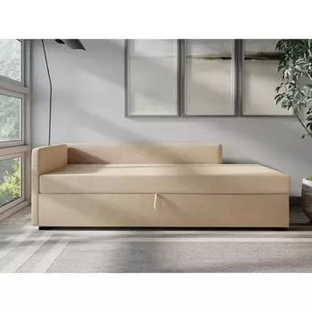 Диван-кровать Arsko Велес Угол левый велюр бежевый