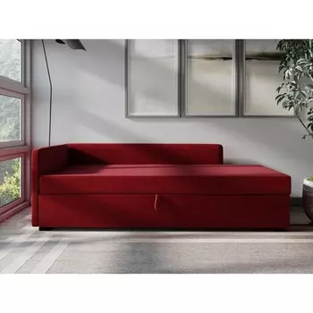 Диван-кровать Arsko Велес Угол левый велюр красный