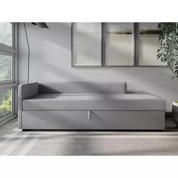 Диван-кровать Arsko Велес Угол левый велюр серый