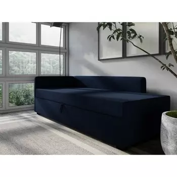 Диван-кровать Arsko Велес Угол левый велюр синий