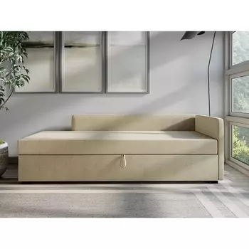 Диван-кровать Arsko Велес Угол правый рогожка бежевая