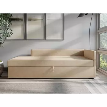 Диван-кровать Arsko Велес Угол правый велюр бежевый