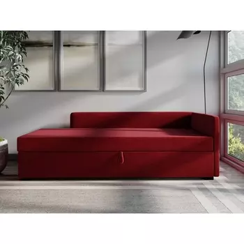 Диван-кровать Arsko Велес Угол правый велюр красный