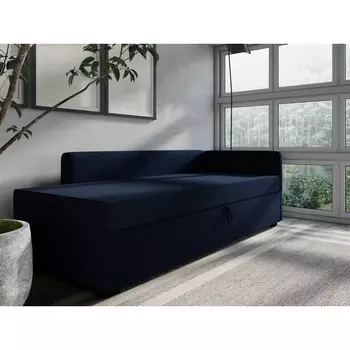 Диван-кровать Arsko Велес Угол правый велюр синий