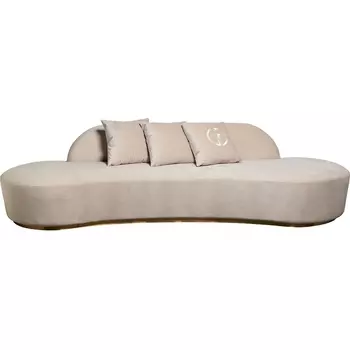 Диван Lea трехместный, велюр кремовый 290*112*75см Garda Decor арт.87YY-DIV2262