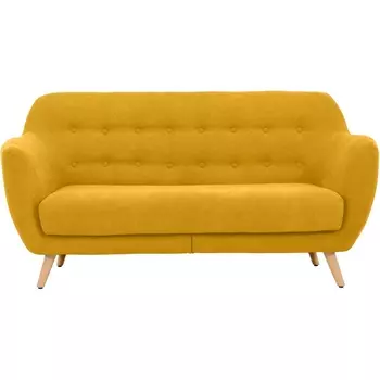 Диван Loa 2-местный ОГОГО (арт.340386), (Ткань/Желтый) ОГОГО Обстановочка!