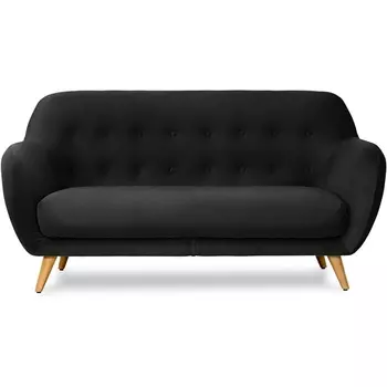 Диван Loa 2-местный ОГОГО (арт.471119), (Ткань/Черный) ОГОГО Обстановочка!