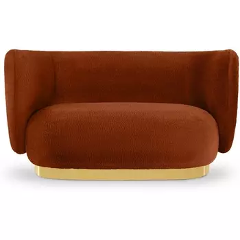 Диван Lucca 2-х местный ОГОГО (арт.853143), (Искусственный мех/Кирпичный) ОГОГО Обстановочка!