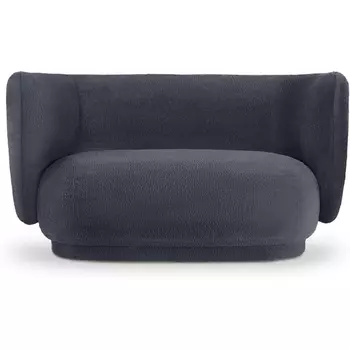 Диван Lucca 2-х местный ОГОГО (арт.815529), (Искусственный мех/Темно-серый) ОГОГО Обстановочка!