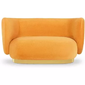 Диван Lucca 2-х местный ОГОГО (арт.853026), (Искусственный мех/Оранжевый) ОГОГО Обстановочка!