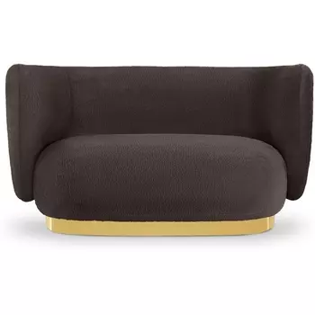 Диван Lucca 2-х местный ОГОГО (арт.853069), (Искусственный мех/Черный) ОГОГО Обстановочка!