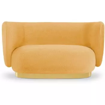 Диван Lucca 2-х местный ОГОГО (арт.853047), (Искусственный мех/Оранжевый) ОГОГО Обстановочка!