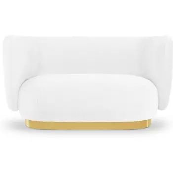 Диван Lucca 2-х местный ОГОГО (арт.853020), (Искусственный мех/Белый) ОГОГО Обстановочка!