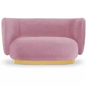 Диван Lucca 2-х местный ОГОГО (арт.853105), (Искусственный мех/Розовый) ОГОГО Обстановочка!