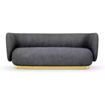 Диван Lucca ОГОГО (арт.852372), (Рогожка,Букле,Ткань/Темно-серый) ОГОГО Обстановочка!