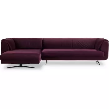 Диван Marsala угловой левый ОГОГО (арт.640906), (Велюр/Фиолетовый) ОГОГО Обстановочка!