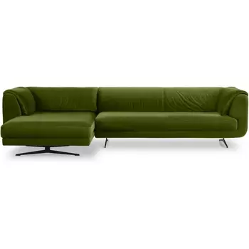 Диван Marsala угловой левый ОГОГО (арт.649308), (Велюр/Зеленый) ОГОГО Обстановочка!