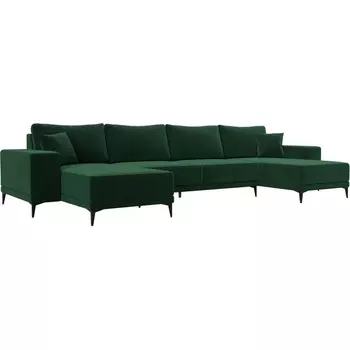Диван П-образный Льюес (Зеленый/Велюр) Лига Диванов арт.122411