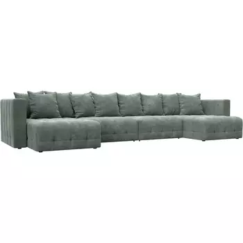 Диван П-образный Лига-052 НПБ Лонг Лига Диванов (Велюр) арт.128854