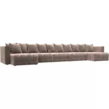 Диван П-образный Лига-052 НПБ МегаЛонг Лига Диванов (Велюр) арт.128863