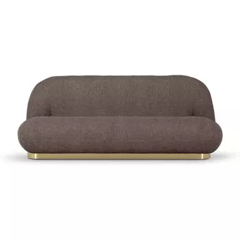 Диван Pacha ОГОГО (арт.805248), (Искусственный мех,Букле/Коричневый,Золотой) ОГОГО Обстановочка!