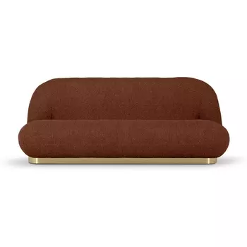 Диван Pacha ОГОГО (арт.805251), (Букле,Искуственный мех/Черный,Терракотовый) ОГОГО Обстановочка!