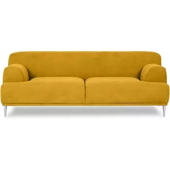 Диван Portofino 2-х местный ОГОГО (арт.604118), (Рогожка/Желтый) ОГОГО Обстановочка!