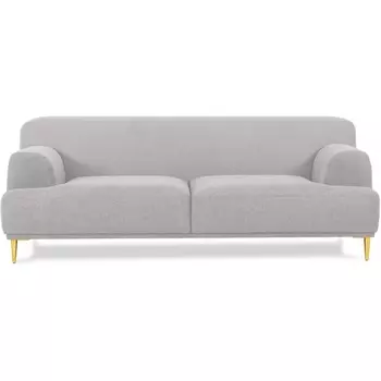 Диван Portofino 2-х местный ОГОГО (арт.753133), (Велюр/Светло-серый) ОГОГО Обстановочка!