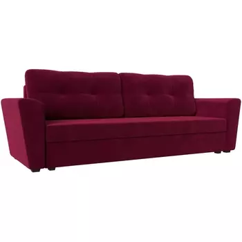 Диван прямой Амстердам лайт (микровельвет бордовый) Лига Диванов 112435