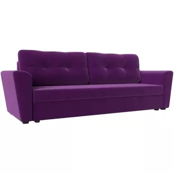 Диван прямой Амстердам лайт (микровельвет фиолетовый) Лига Диванов 112441