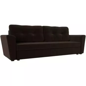 Диван прямой Амстердам лайт (микровельвет коричневый) Лига Диванов 112439