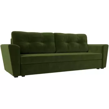 Диван прямой Амстердам лайт (микровельвет зеленый) Лига Диванов 112437