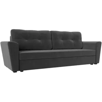 Диван прямой Амстердам лайт (велюр серый) Лига Диванов 112431