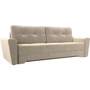 Диван прямой Амстердам (микровельвет бежевый) Лига Диванов 27856