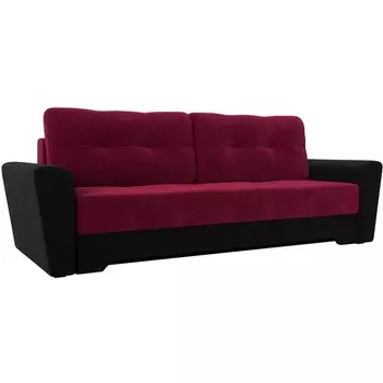 Диван прямой Амстердам (Микровельвет красный) Лига Диванов 113813