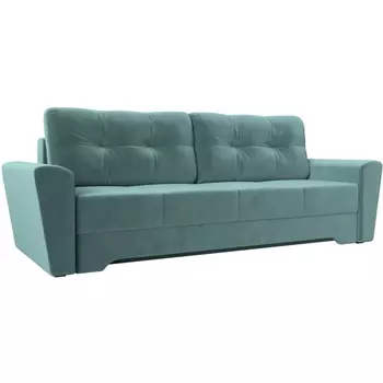 Диван прямой Амстердам (велюр бирюзовый) Лига Диванов 105049