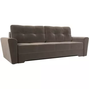 Диван прямой Амстердам (велюр коричневый) Лига Диванов 105052