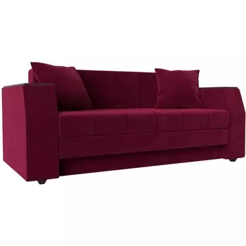 Диван прямой Атлант мини (Микровельвет красный) Лига Диванов 113746