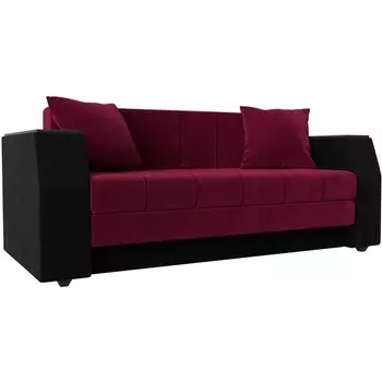 Диван прямой Атлант мини (Микровельвет красный) Лига Диванов 113747