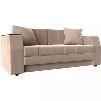 Диван прямой Атлант мини (велюр бежевый) Лига Диванов 107044