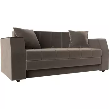 Диван прямой Атлант мини (велюр коричневый) Лига Диванов 107041