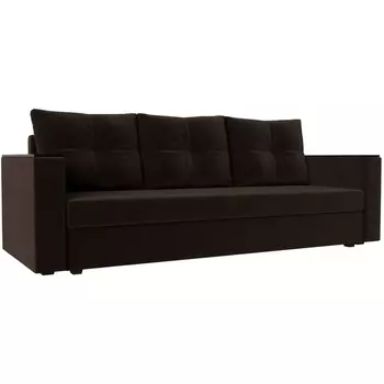 Диван прямой Атланта лайт без стола (микровельвет коричневый) Лига Диванов 112648