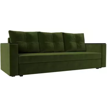 Диван прямой Атланта лайт без стола (микровельвет зеленый) Лига Диванов 112646